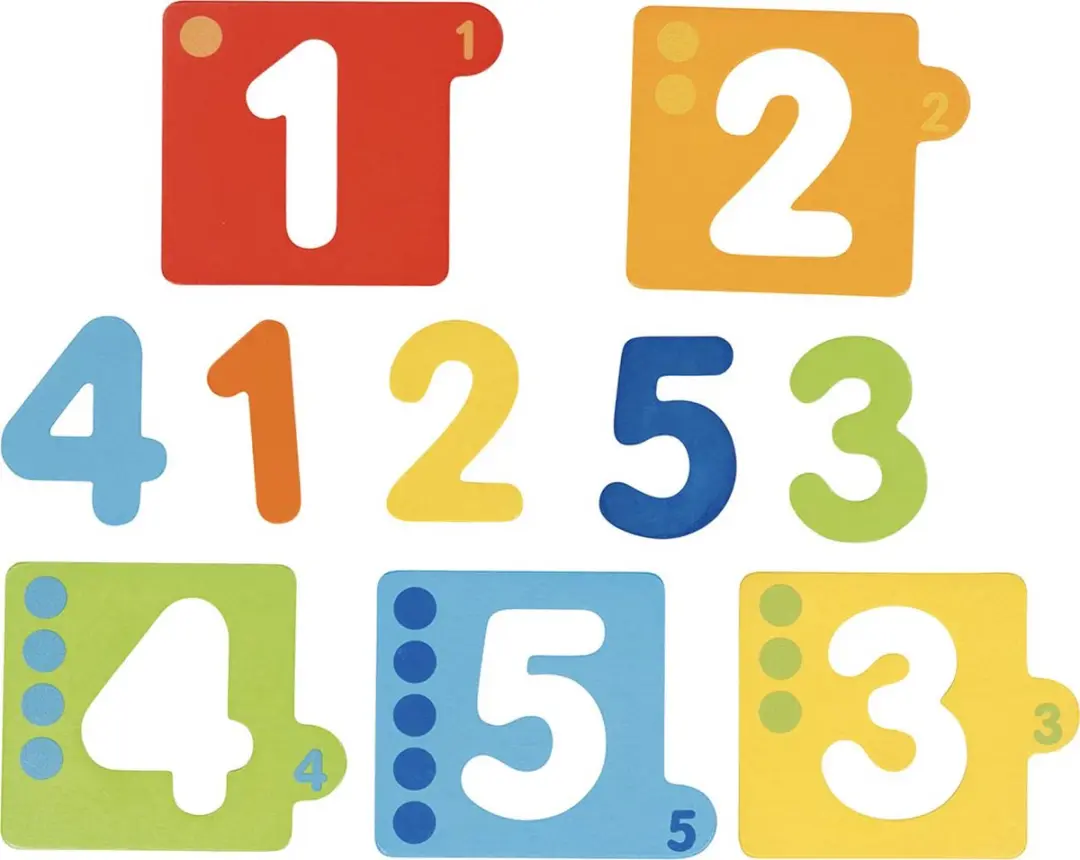Goki Getallen Puzzel 10-delig Multicolor - Hout