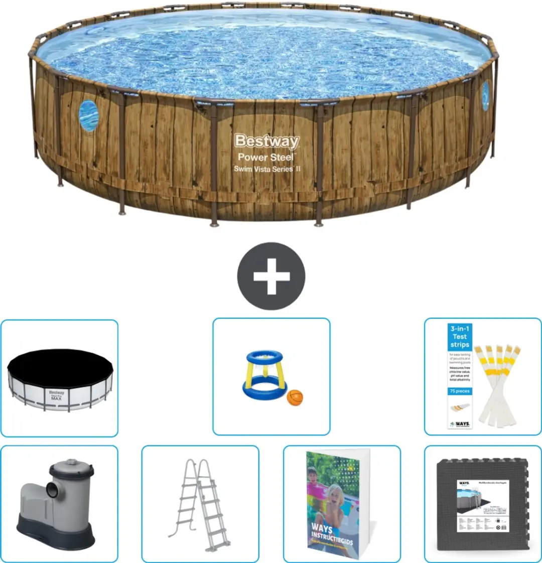Bestway Rond Power Steel Swim Vista Zwembad 549cm
