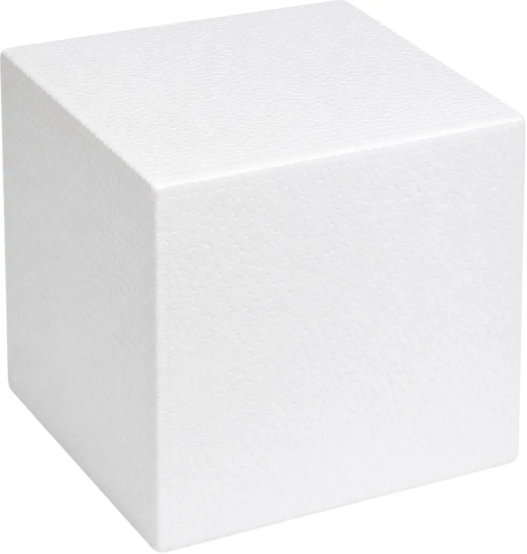 Bellatio Design Piepschuim Kubus 6x - 15x15x15cm Wit
