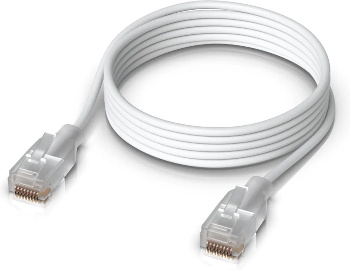 Ubiquiti UACC-Cable-Patch-EL-1M-W Netwerkkabel Cat6 - 1M - Wit
