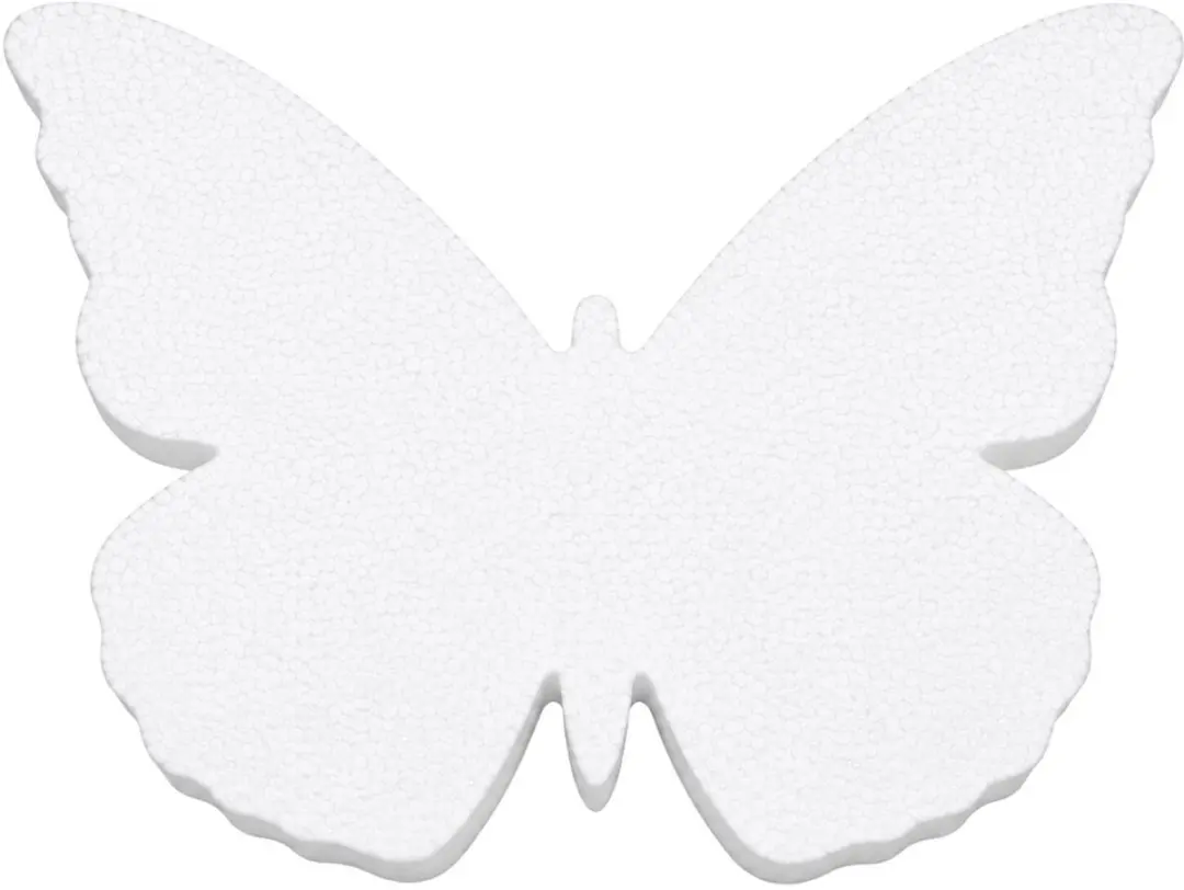 Bellatio Design Piepschuim Vlinder 4x - H25 x B34cm - Wit