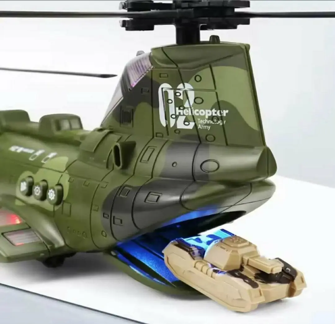 698 JIAN SHENG Chinook LD-177A Speelgoedhelikopter - 3 Tanks - Groen - afbeelding 6 van 6