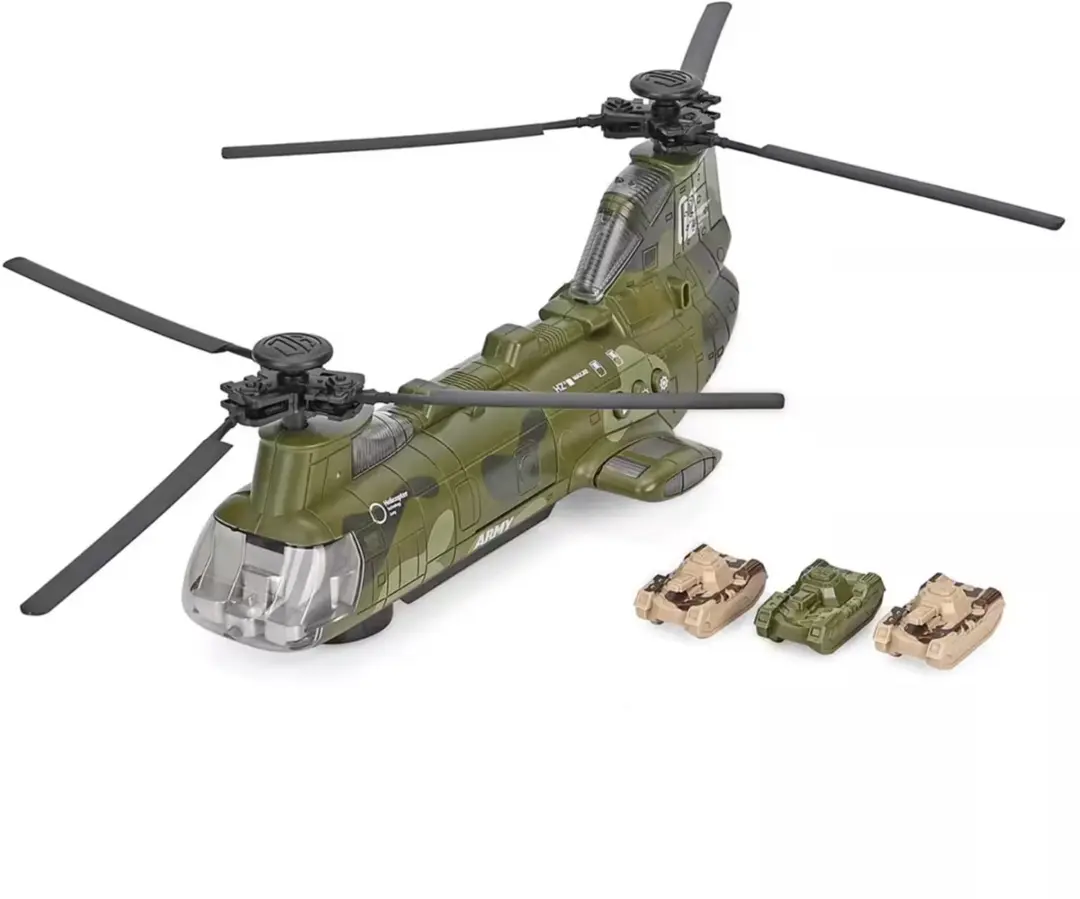 698 JIAN SHENG Chinook LD-177A Speelgoedhelikopter - 3 Tanks - Groen