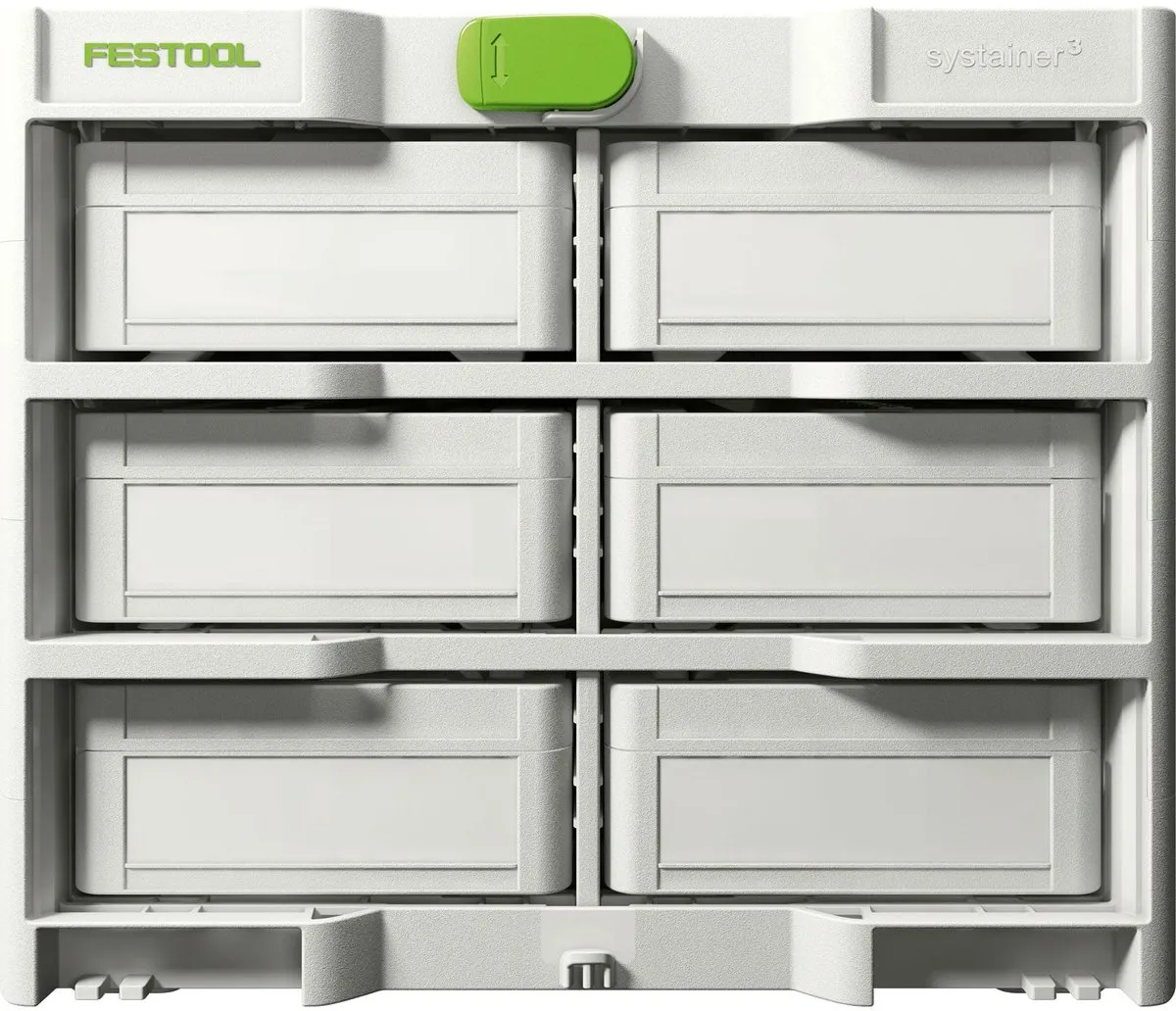 Festool SYS3-RK/6 M 337-Set Systainer³ Rack - 6 Stuks