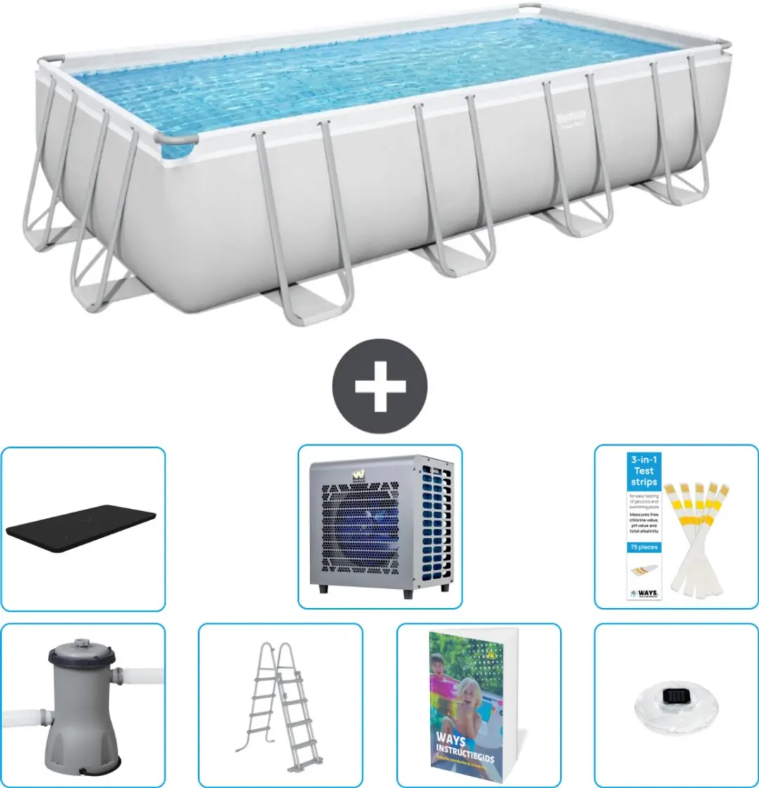 Bestway Power Steel Zwembad 488x244x122cm