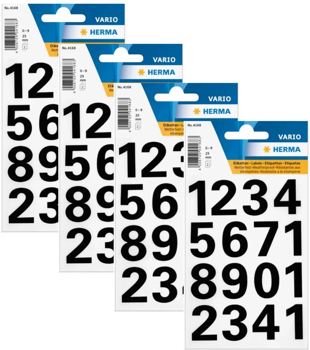 Herma Stickervel Nummers 0-9