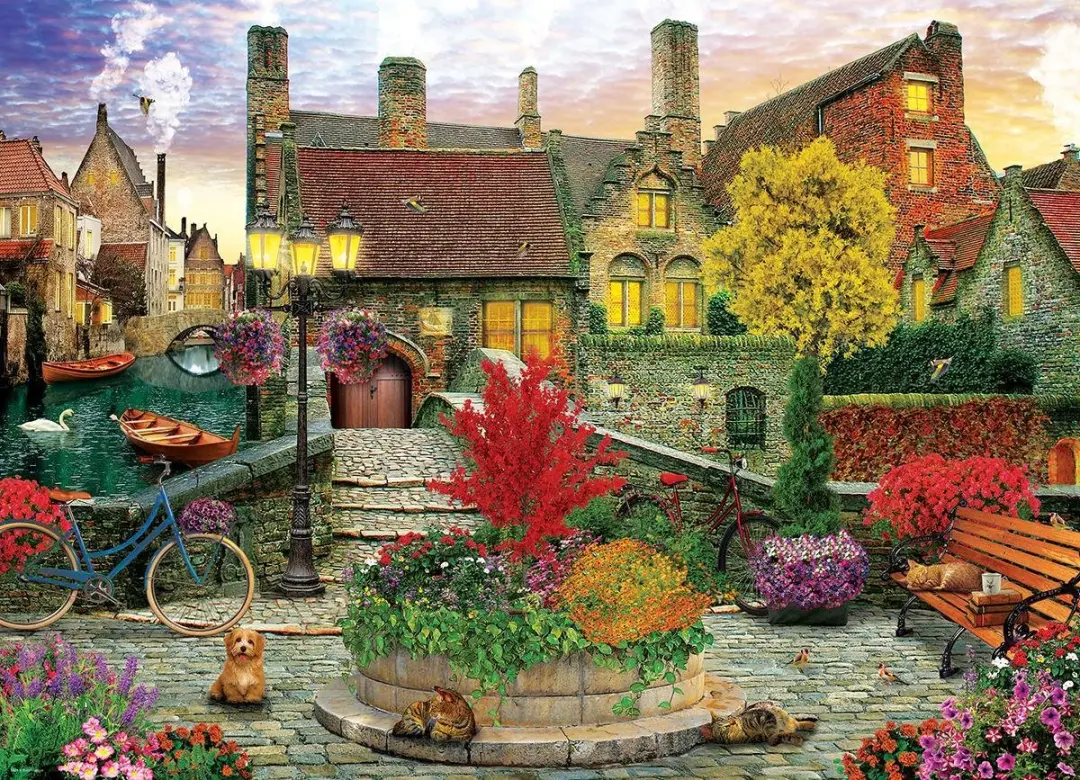 Eurographics Wonen in de oude stad David MacLean Legpuzzel 1000 Stuks