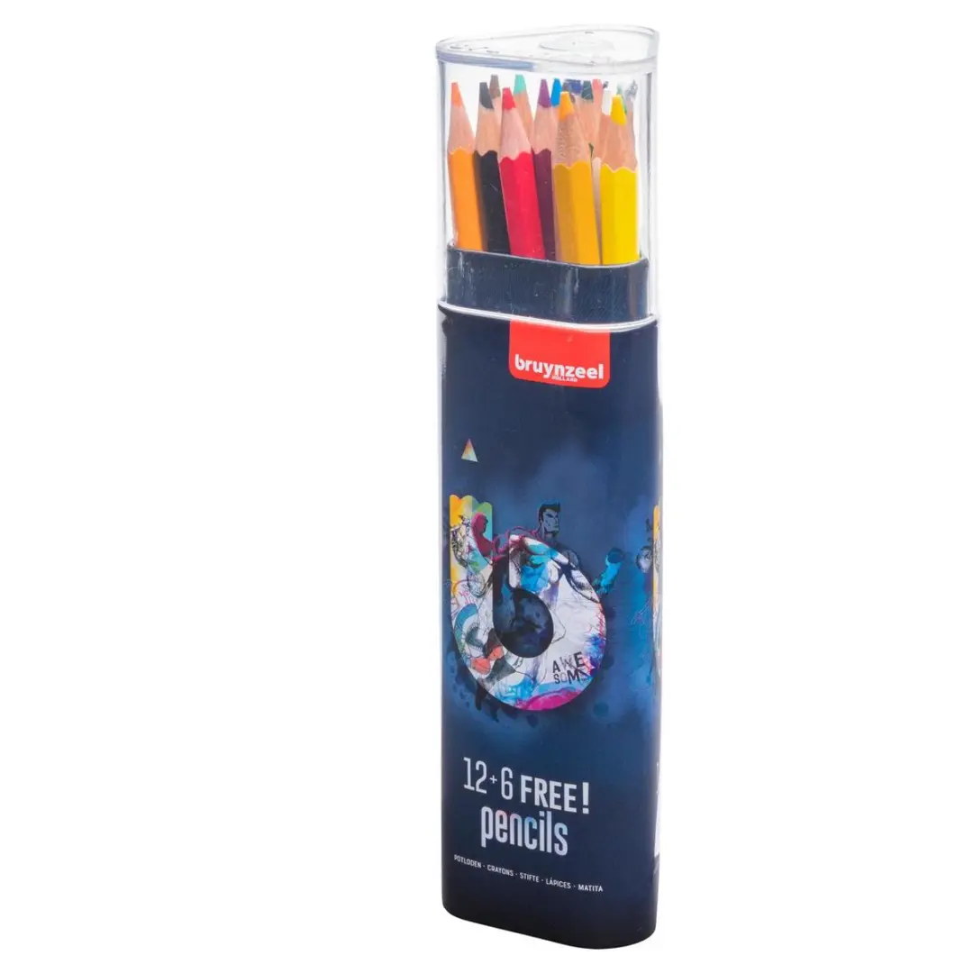 BRUYNZEEL Teens 12+6 Kleurpotloden - Assorti - 18 Stuks