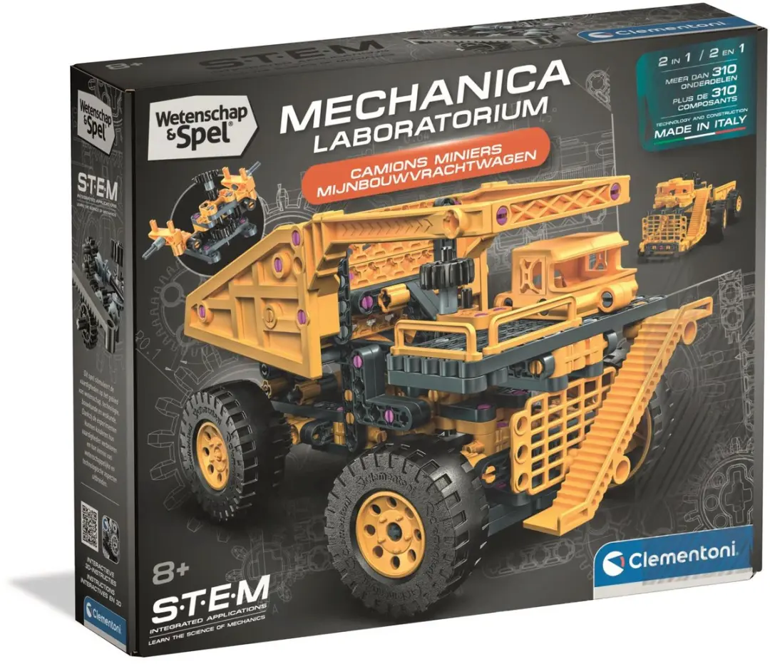 Clementoni Science & Play Miner Bouwpakket Mechanica Lab Mijnwerker Voertuig 56122 - Multikleur