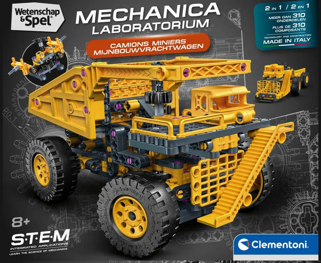 Clementoni Science & Play Miner Bouwpakket Mechanica Lab Mijnwerker Voertuig 56122 - Multikleur