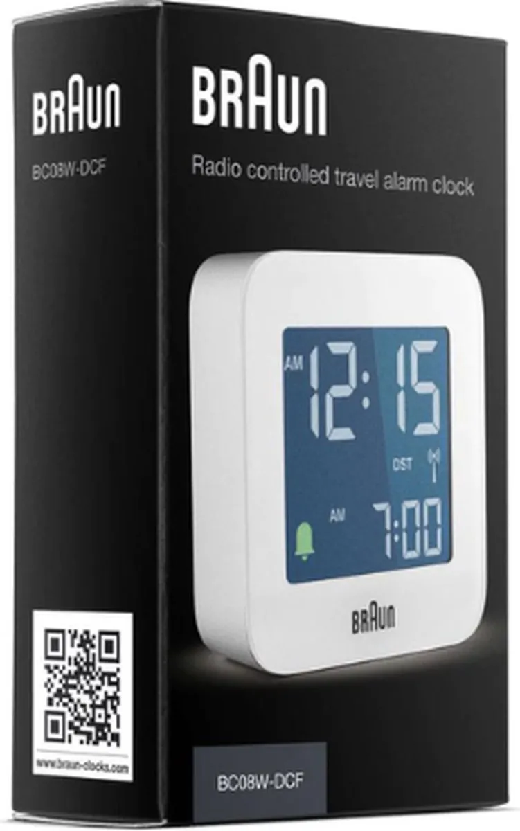 Braun BC08W-DCF Digitaal Reiswekker - Radiogestuurd - Wit - afbeelding 6 van 6
