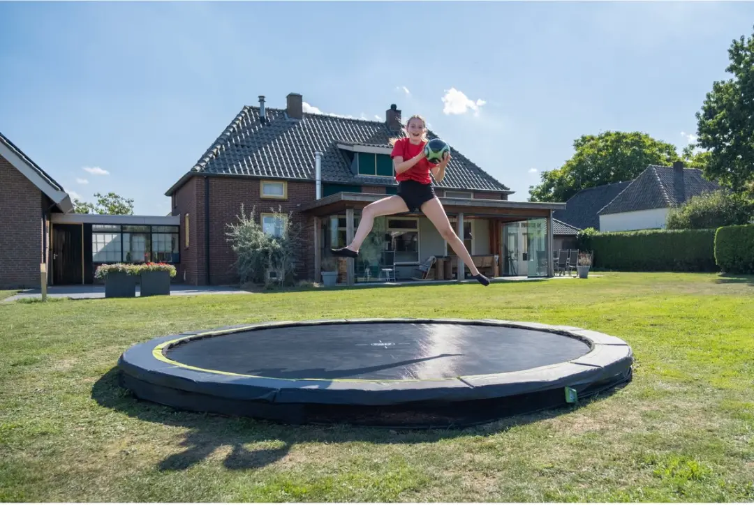 EXIT Silhouette Sporttrampoline 427cm - Ingraaf - Groen