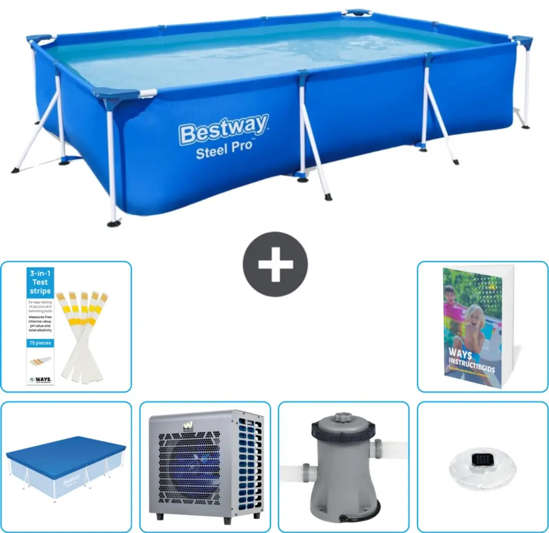 Bestway Steel Pro 56404-Blauw Zwembad 300x201cm