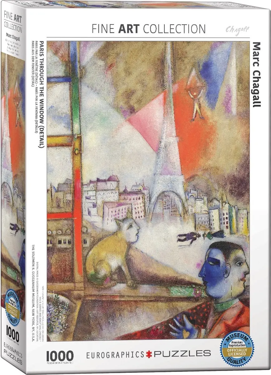 Eurographics Parijs door het Raam Marc Chagall Legpuzzel 1000 Stuks