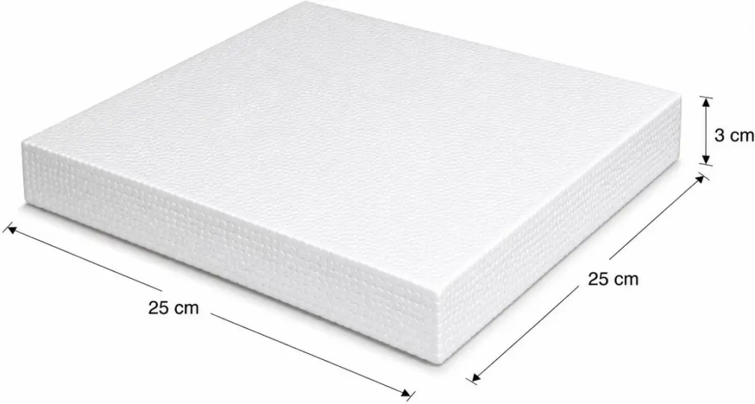 Bellatio Design Piepschuim Vormen 3x - 25x25x3cm Wit