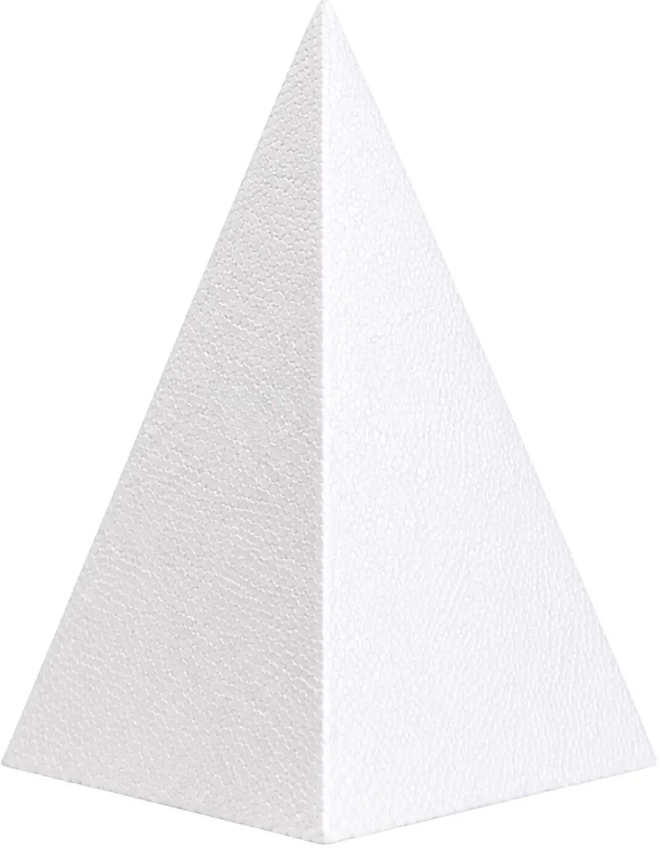 Bellatio Design Piepschuim Piramide H40xD17cm Wit