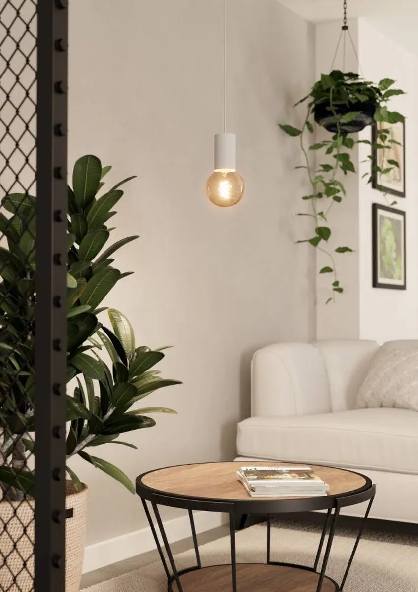 Eglo Pozueta 1 Hanglamp E27 - Ø6,5cm - Wit - afbeelding 6 van 6