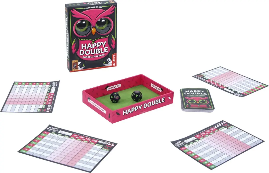 999 Games Happy Double Dobbelspel - 2-8 Spelers - Multi