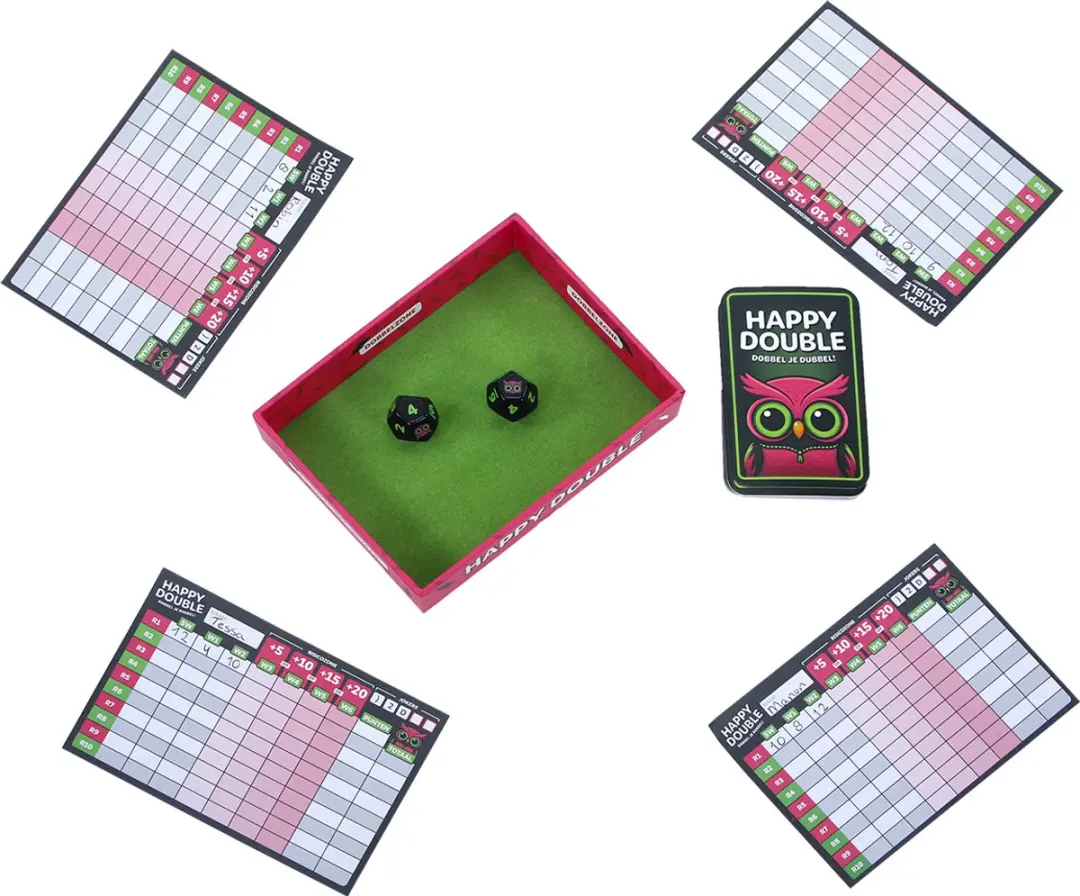 999 Games Happy Double Dobbelspel - 2-8 Spelers - Multi - afbeelding 6 van 6