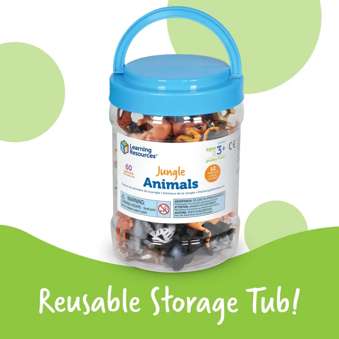 Learning Resources Jungle Animal Counters - 60 Stuks Multikleur