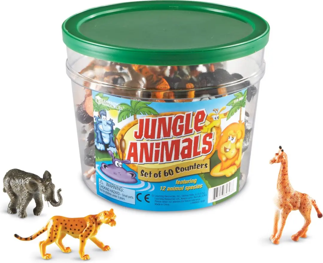 Learning Resources Jungle Animal Counters - 60 Stuks Multikleur