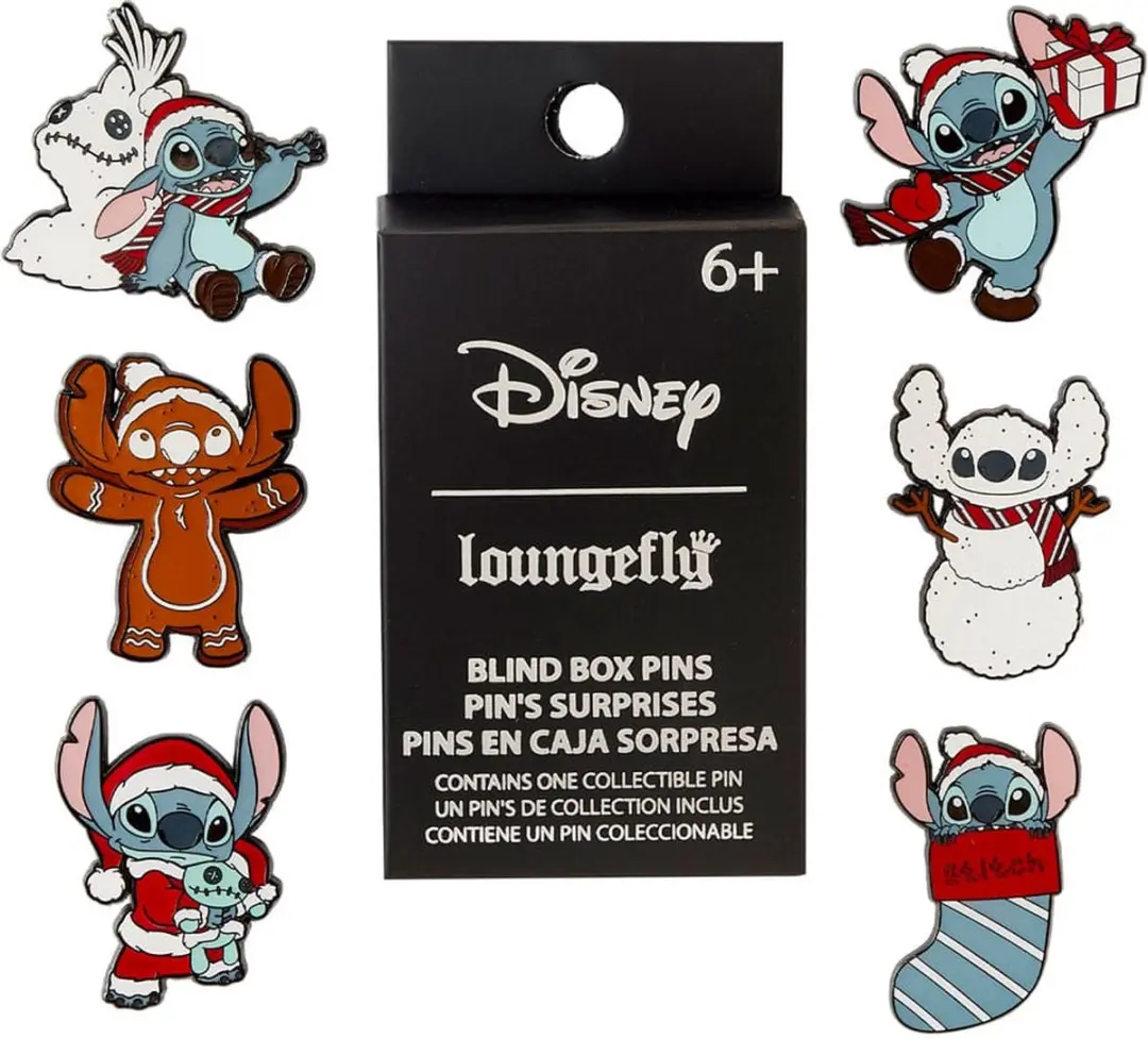Funko Disney Loungefly Stitch Holiday Enamel Pin