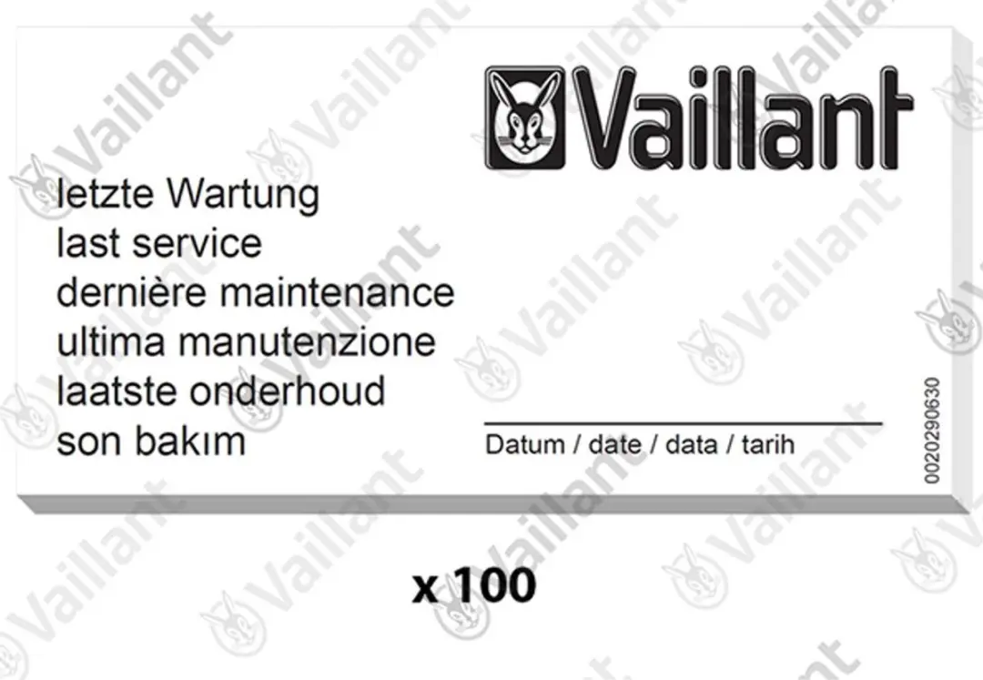 Vaillant Onderhoudssticker VAS 106/4