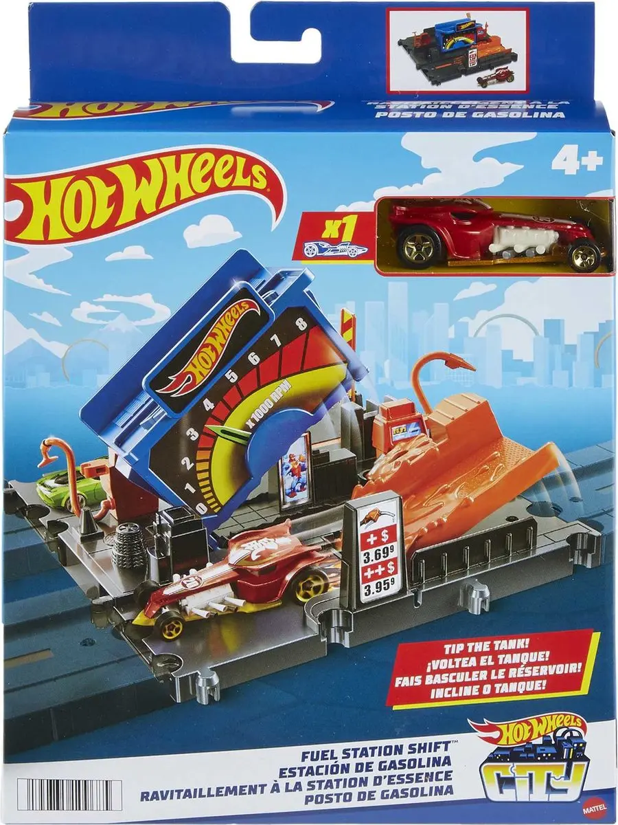 Hot Wheels City Explorer Fuel Station HKX45 - Meerkleurig