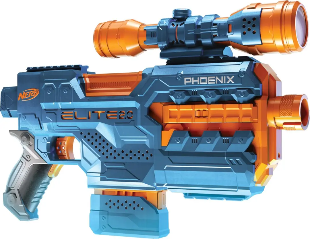 Nerf Elite 2.0 Phoenix CS 6 - Blauw/Oranje