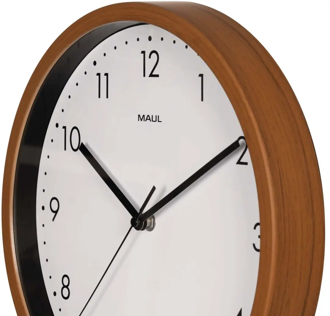 MAUL Wandklok MAULgrain Ø 31cm - Donker hout - afbeelding 6 van 6
