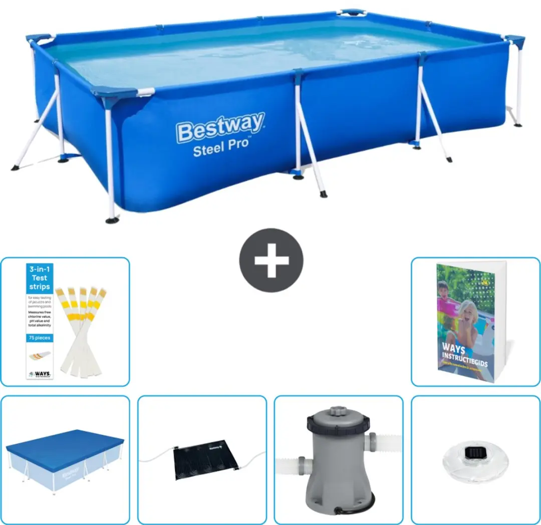 Bestway Steel Pro Zwembad 300x201x66cm Blauw