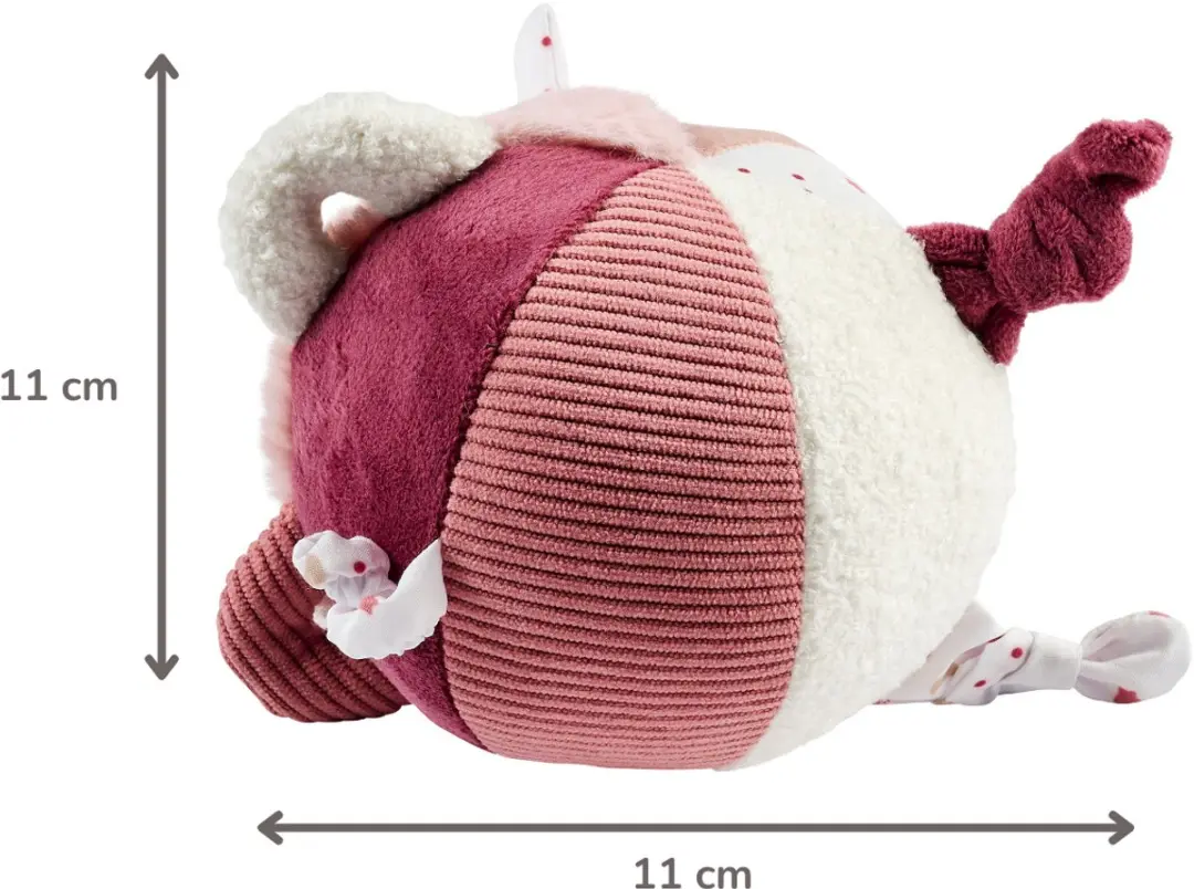 Nattou Lapidou Knuffel Activiteitenbal 15cm - Poederroze