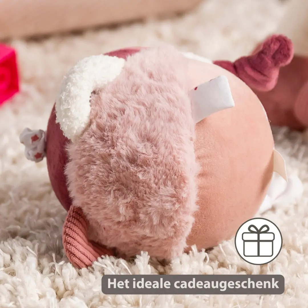 Nattou Lapidou Knuffel Activiteitenbal 15cm - Poederroze