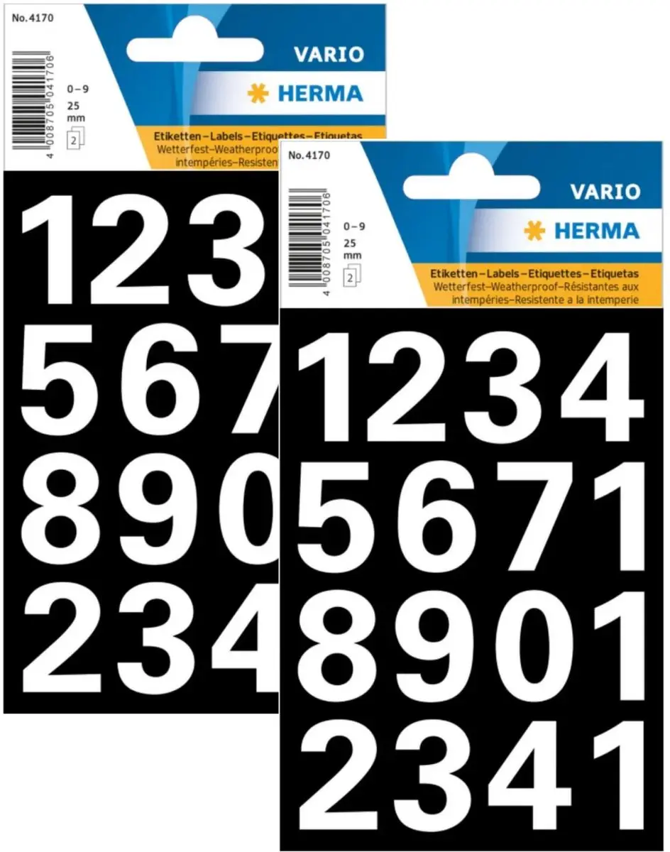 Herma Stickervel Cijfers 0-9