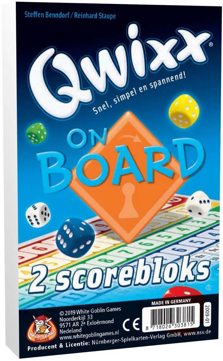 White Goblin Games Qwixx On Board Bloks Uitbreiding