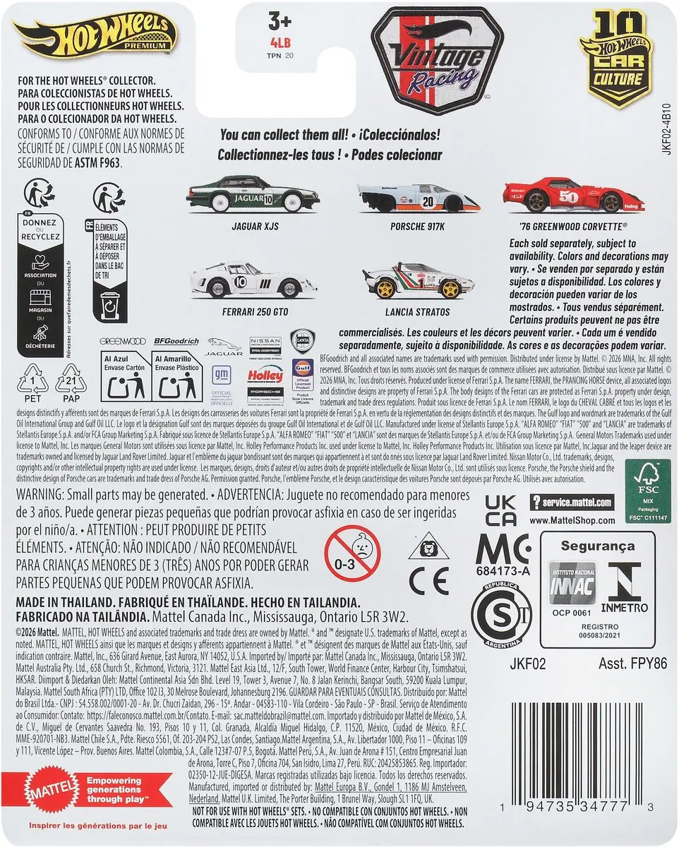 Hot Wheels Premium Car Culture Vintage Racing Jaguar XJS JKF02 - afbeelding 6 van 6