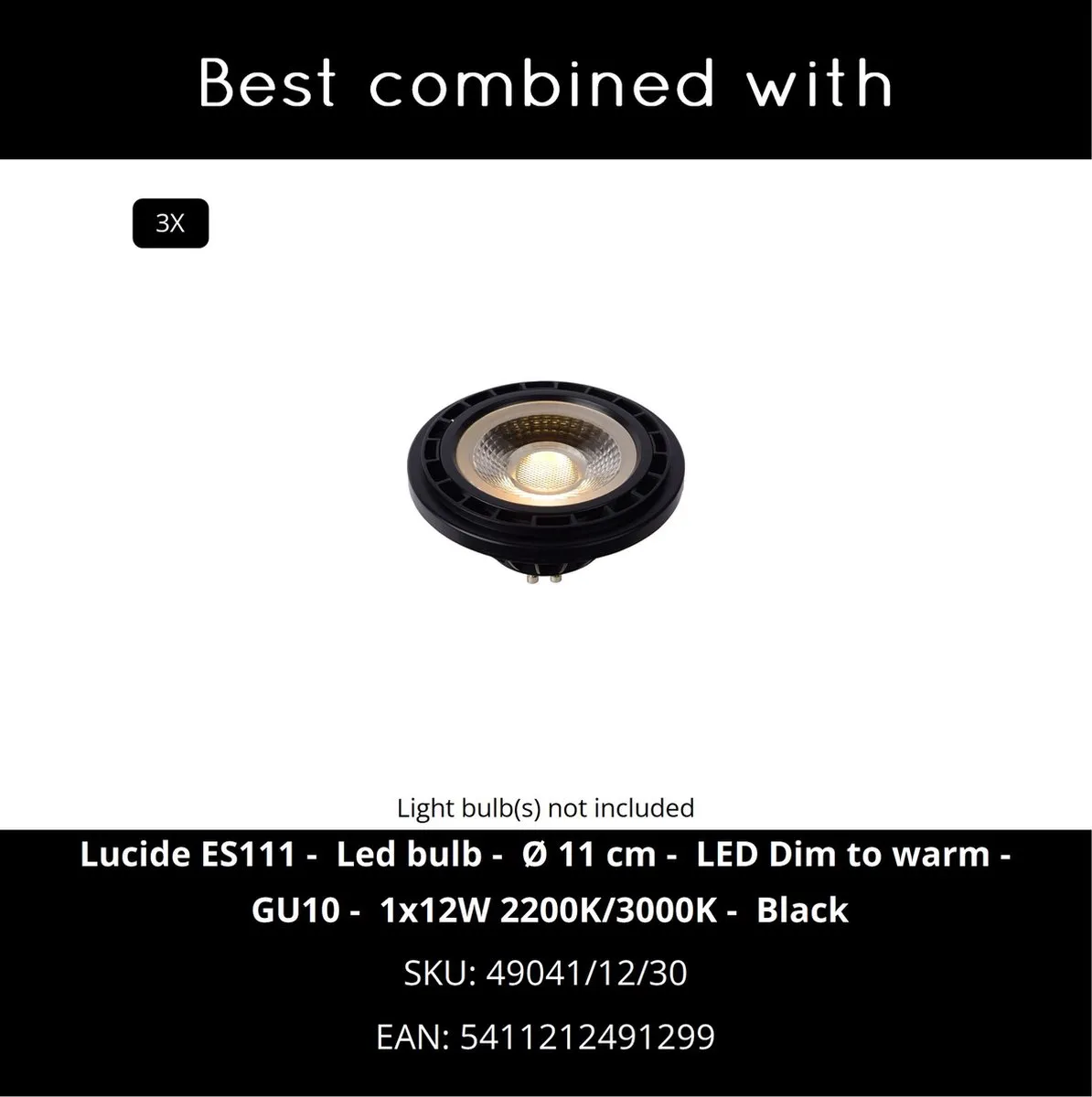 Lucide SENSAS Plafondspot Ø25,8cm 3xGU10 - Beige