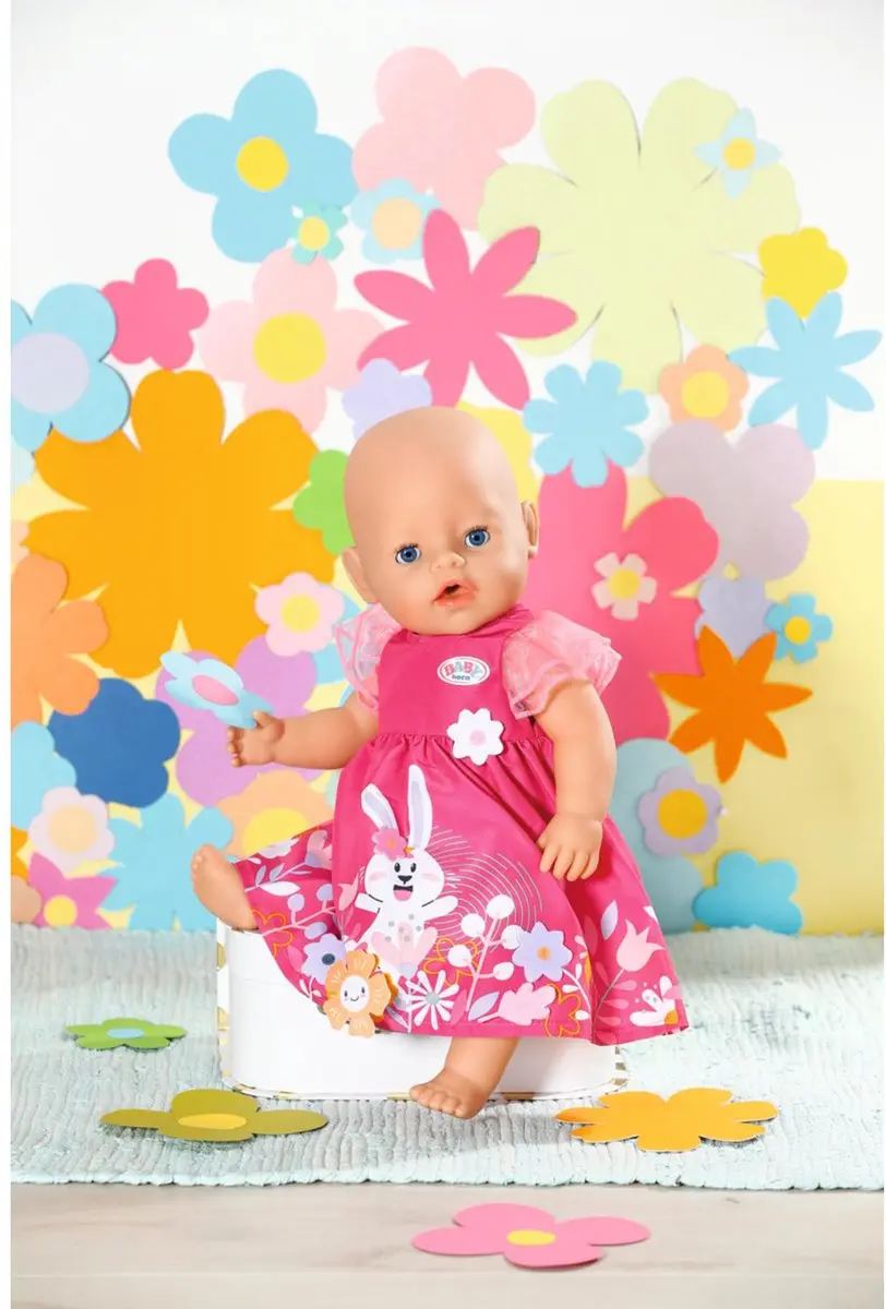 Baby Born Bloemenjurk 43cm - Roze