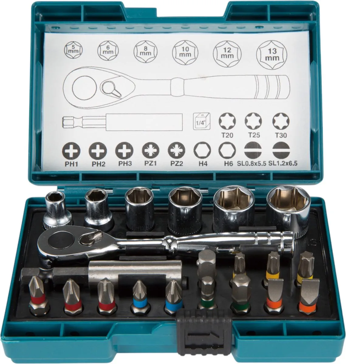 Makita B-54081 Schroefbitset 21-delig - T20