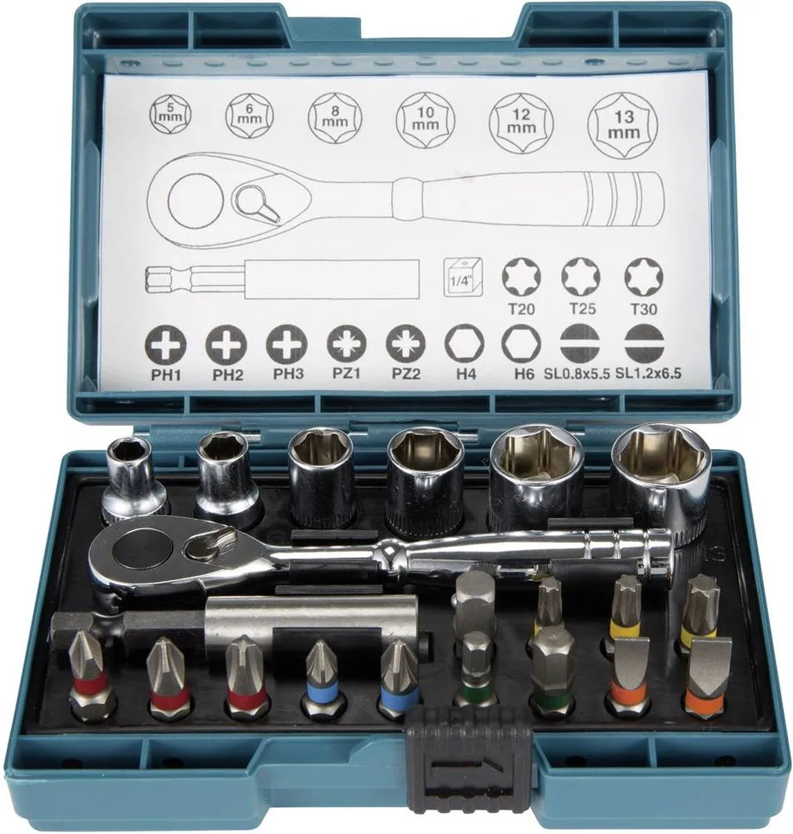 Makita B-54081 Schroefbitset 21-delig - T20