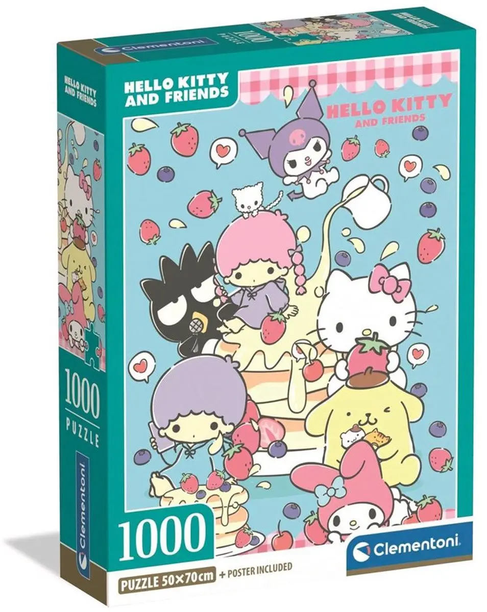 Clementoni Hello Kitty Puzzel 1000 Stukjes - Roze