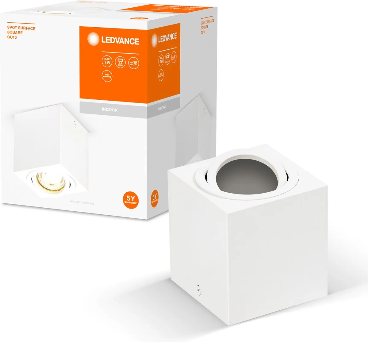 LEDVANCE Spot Surface Vierkante Plafondspot GU10 - Wit