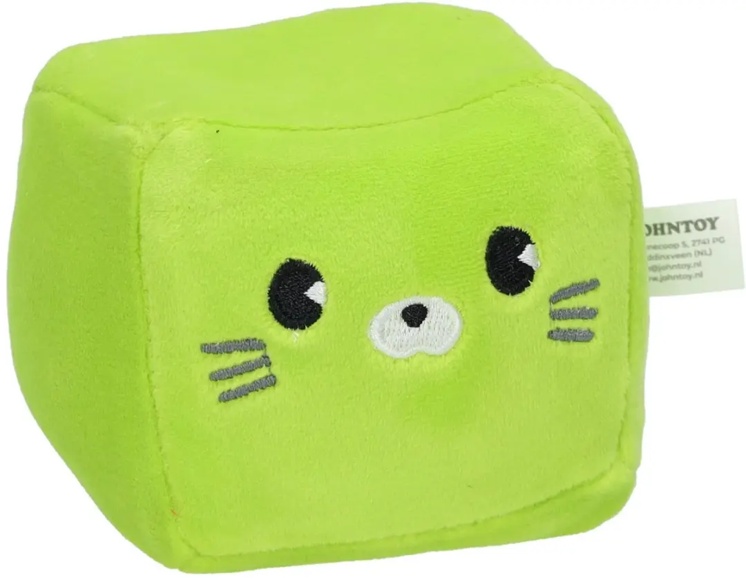 Johntoy Giant Slow Rise Pluche Knijp Kubus - Multicolor
