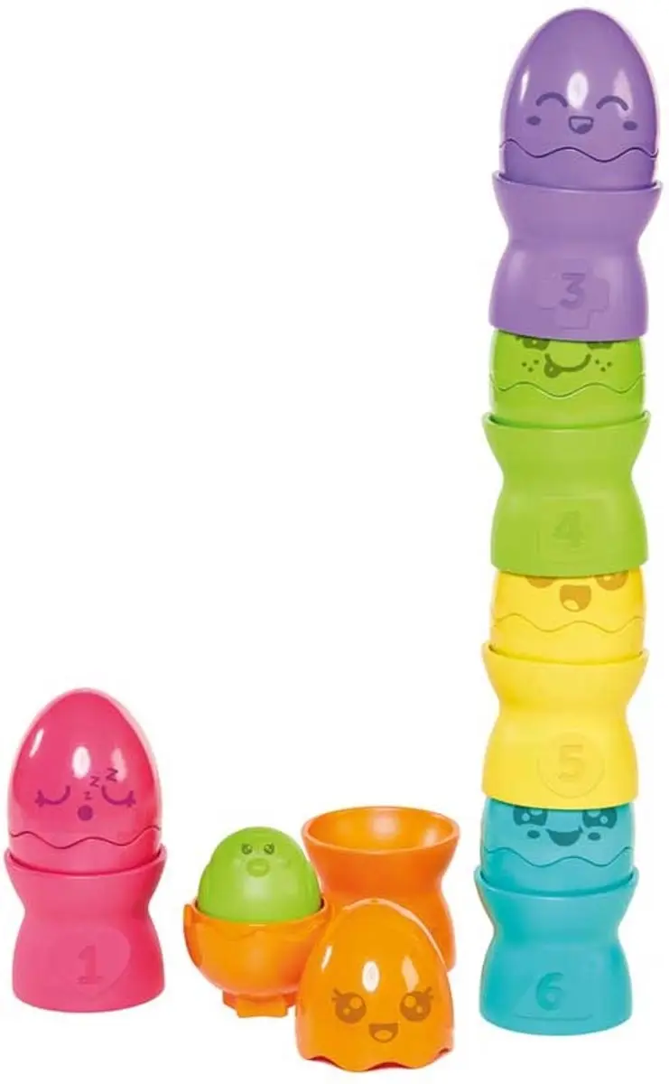 Tomy Hide & Squeak Egg Stackers - Multicolor