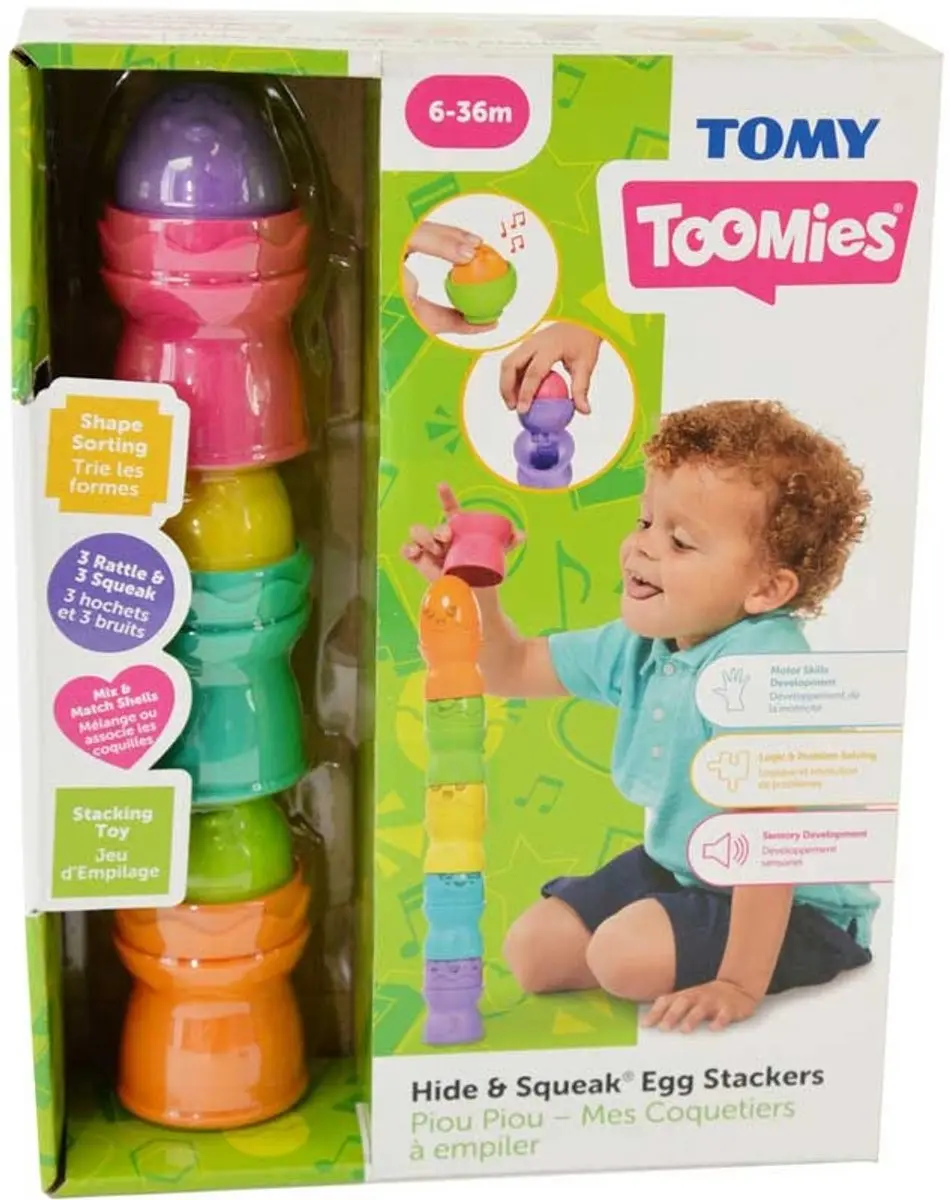 Tomy Hide & Squeak Egg Stackers