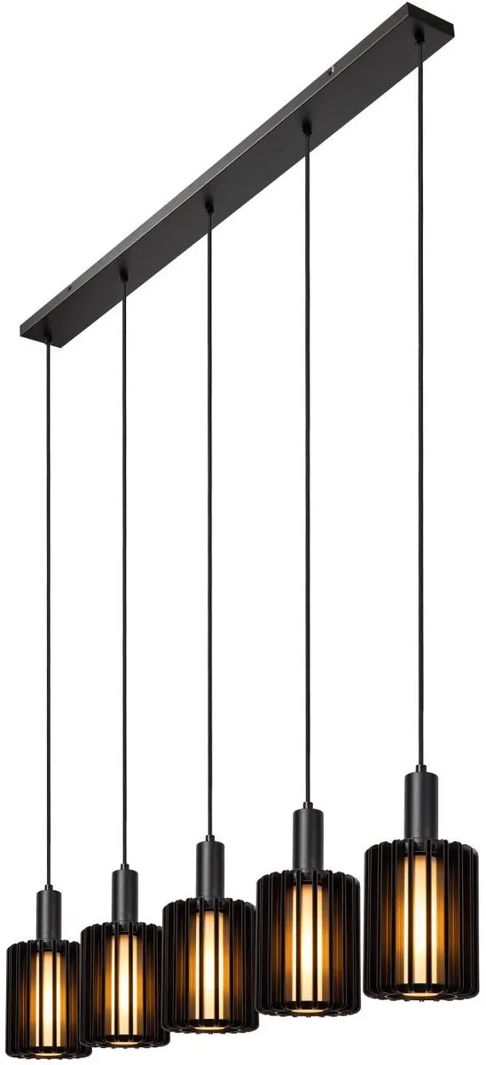 Lucide Lambres Hanglamp 5xE27 - Zwart