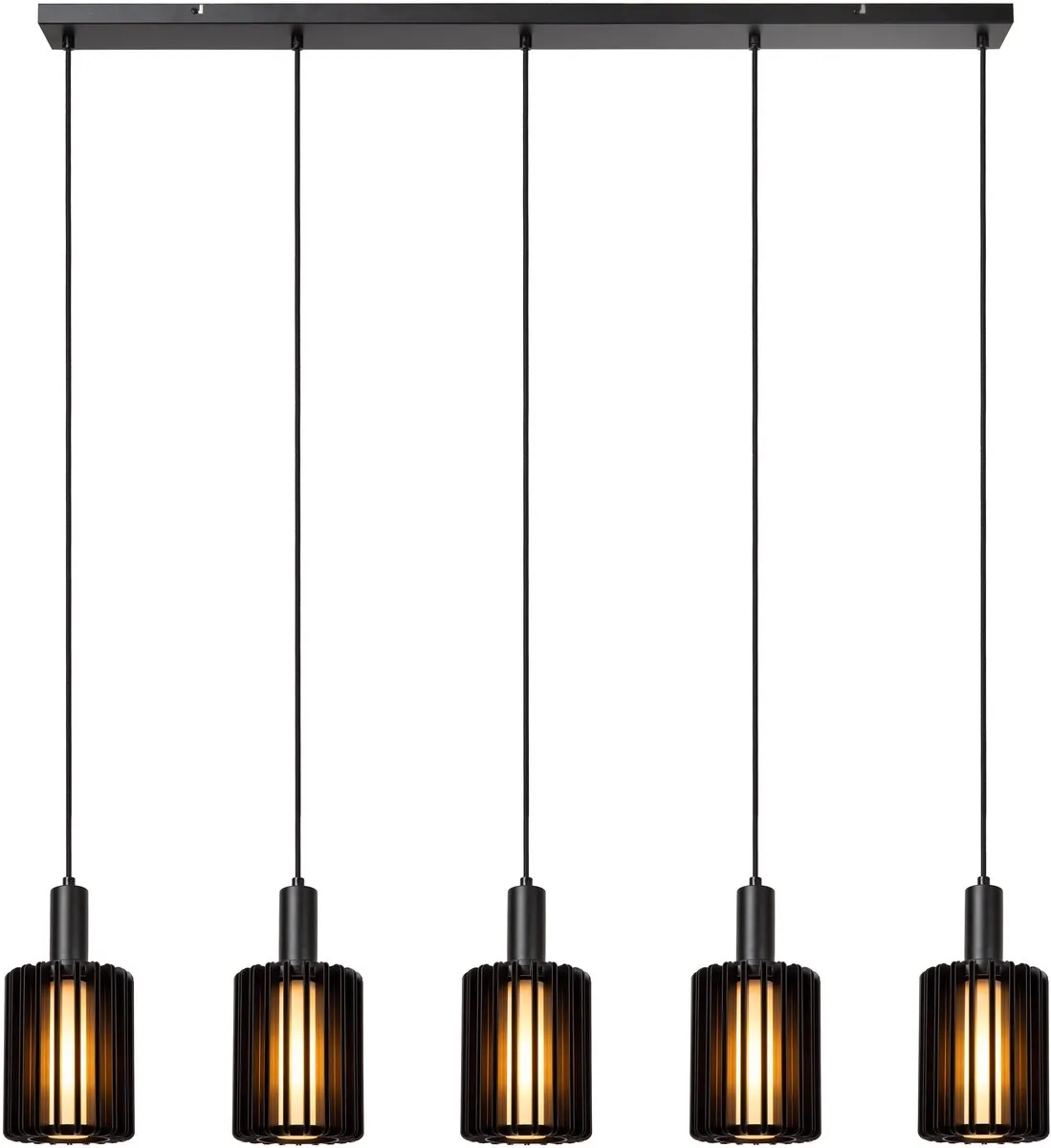 Lucide Lambres Hanglamp 5xE27 - Zwart