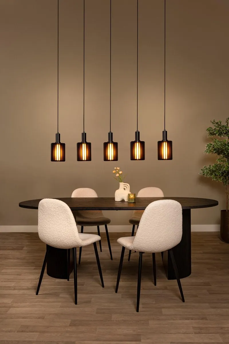 Lucide Lambres Hanglamp 5xE27 - Zwart