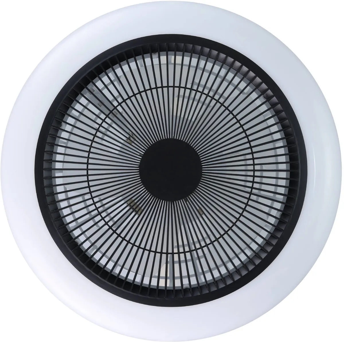 Eglo Sayulita Plafondlamp Ventilator 46cm - Zwart/Wit - 3 standen