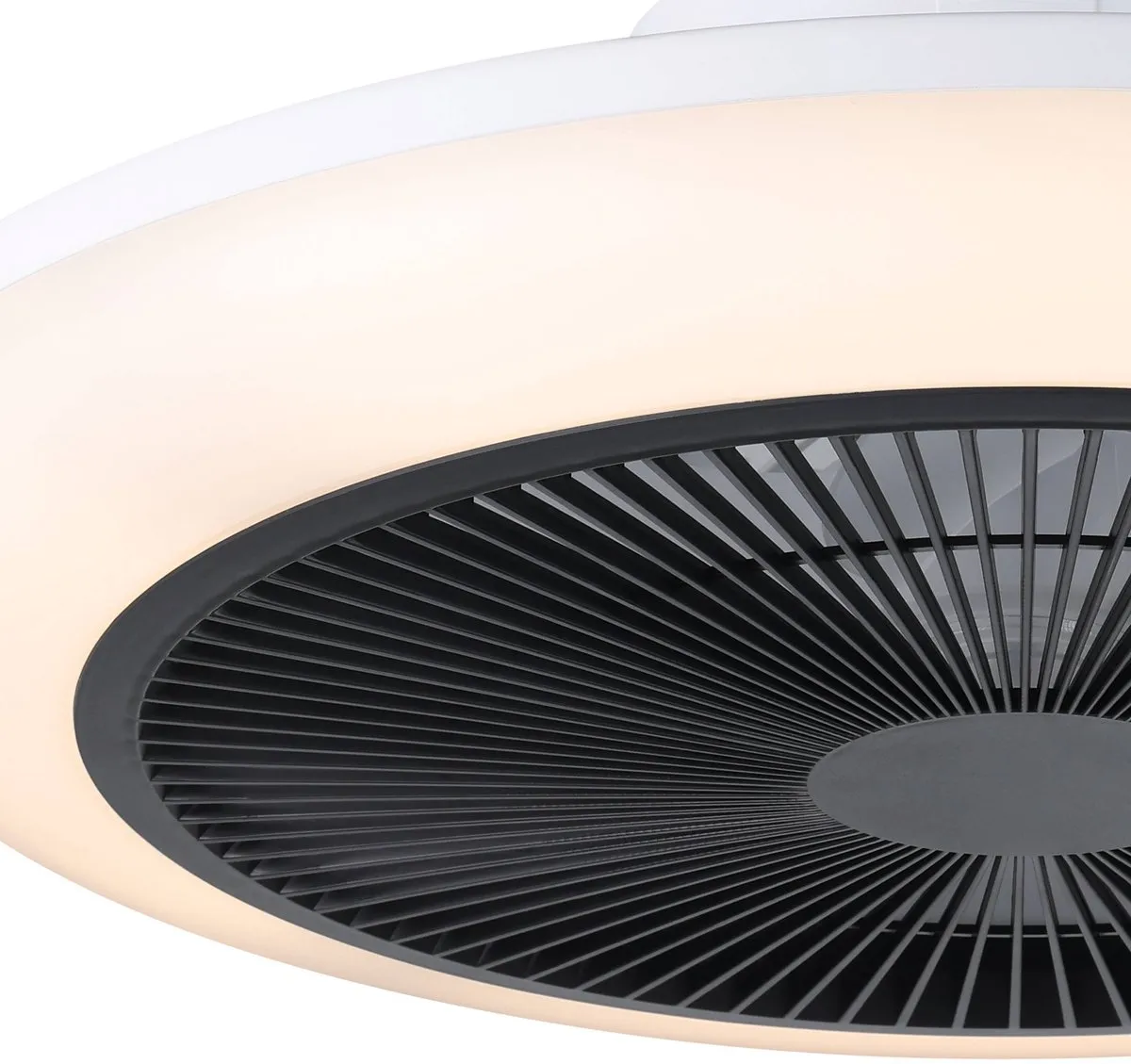 Eglo Sayulita Plafondlamp Ventilator 46cm - Zwart/Wit - 3 standen
